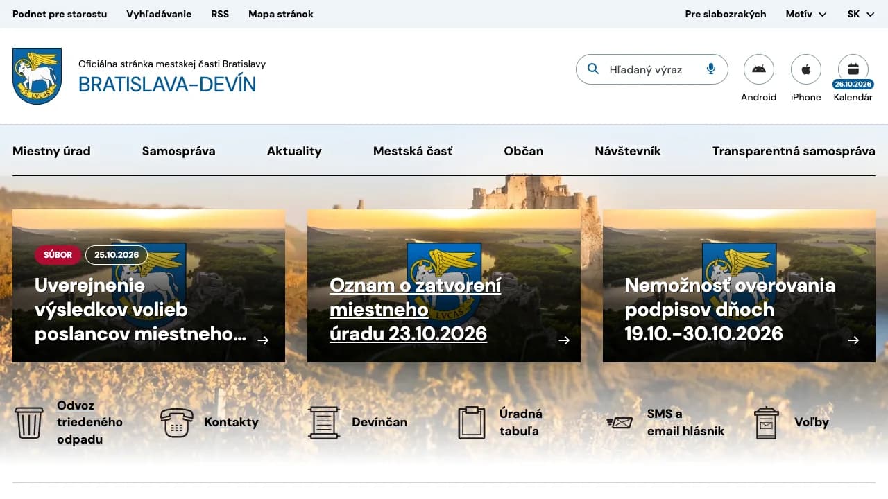 Verejný web Bratislava – Devín
