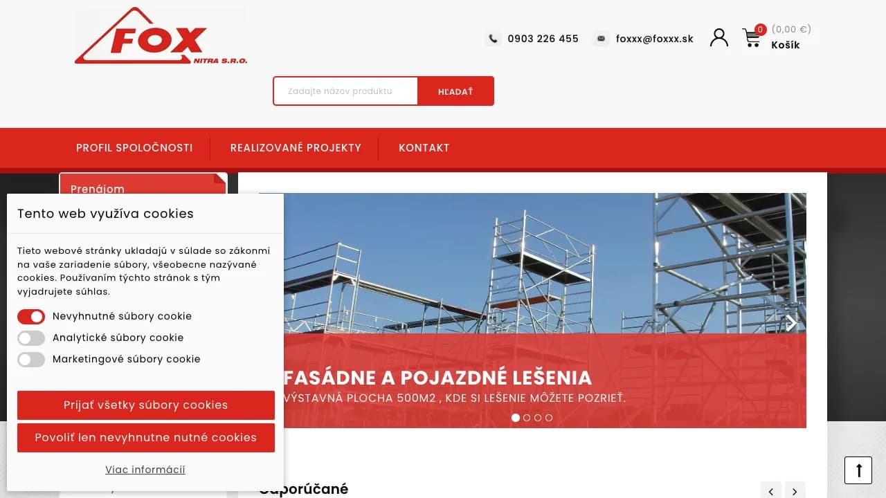 Fox Nitra public website