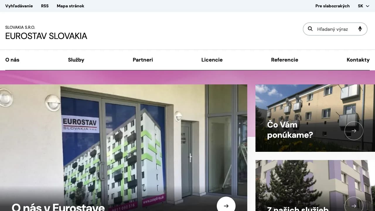 EuroStav Slovakia public website